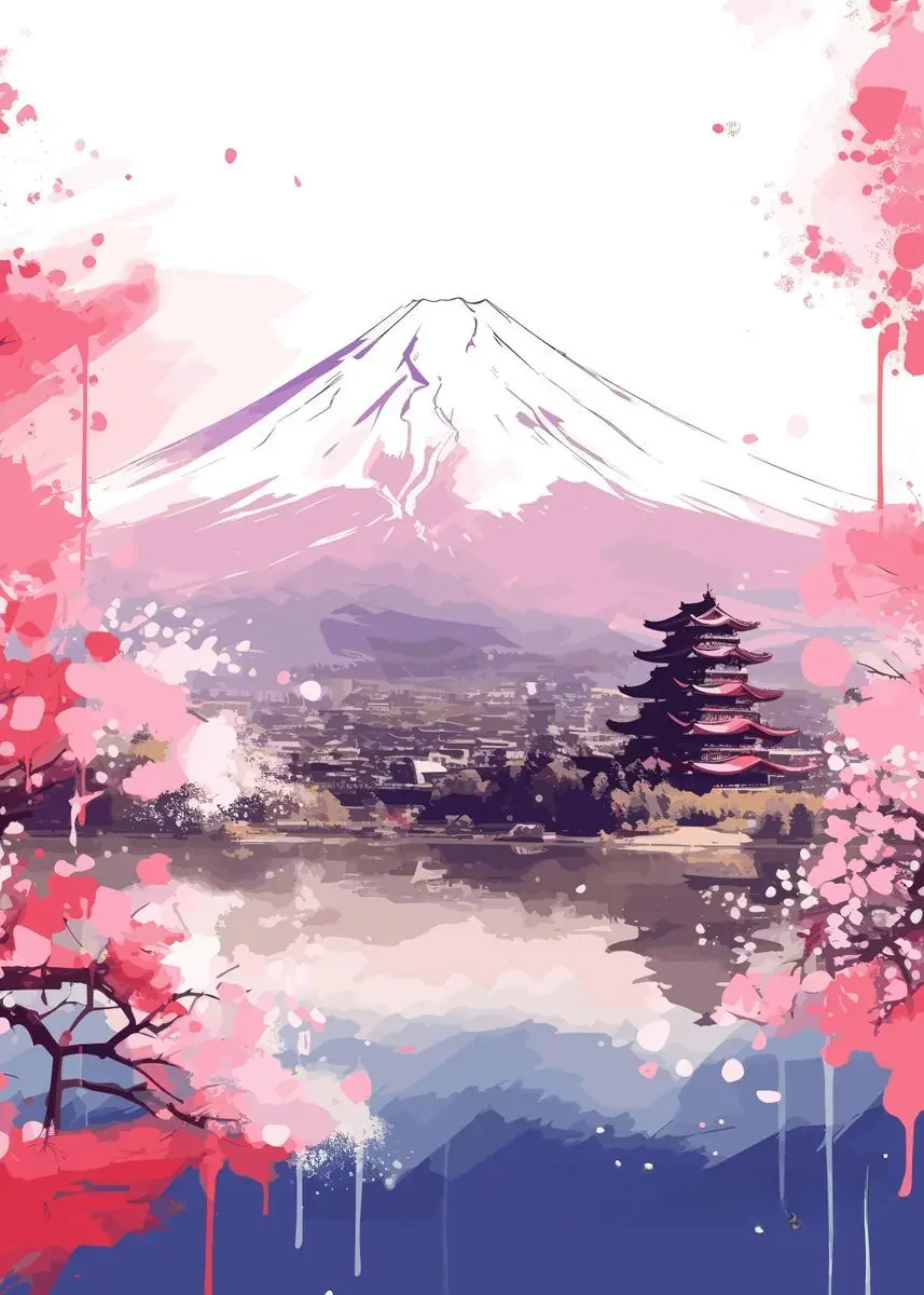 Affiche Japonaise Mont Fuji