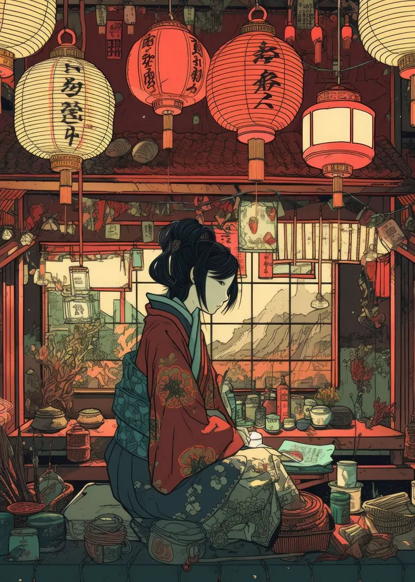 Affiche Murale Japonaise Belles Femmes - Image 7