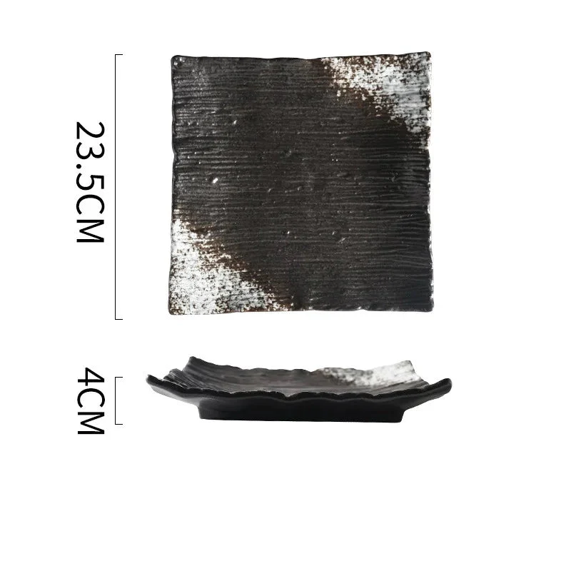 Assiette Japonaise Carrée Moderne - Image 3