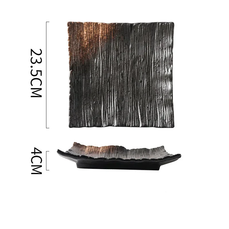 Assiette Japonaise Carrée Moderne - Image 4