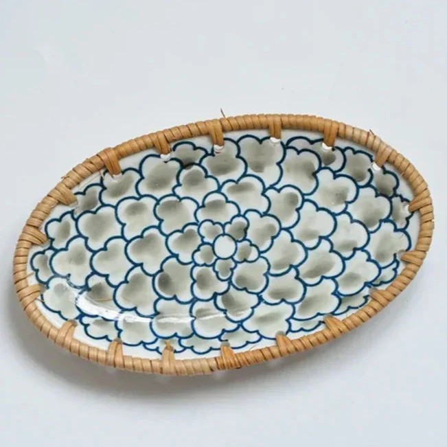 Assiette Japonaise Originale En Rotin - Image 3