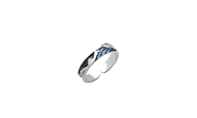 Bague couple style japonais - Image 4