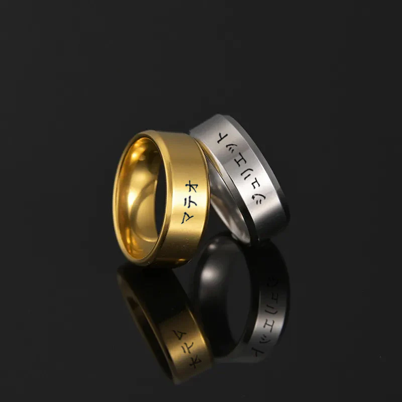Bague Japonais personnalisée en acier - Image 14