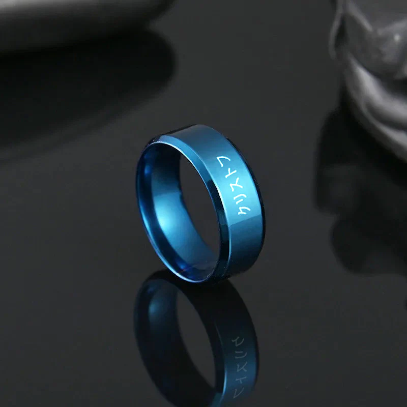 Bague Japonais personnalisée en acier - Image 29