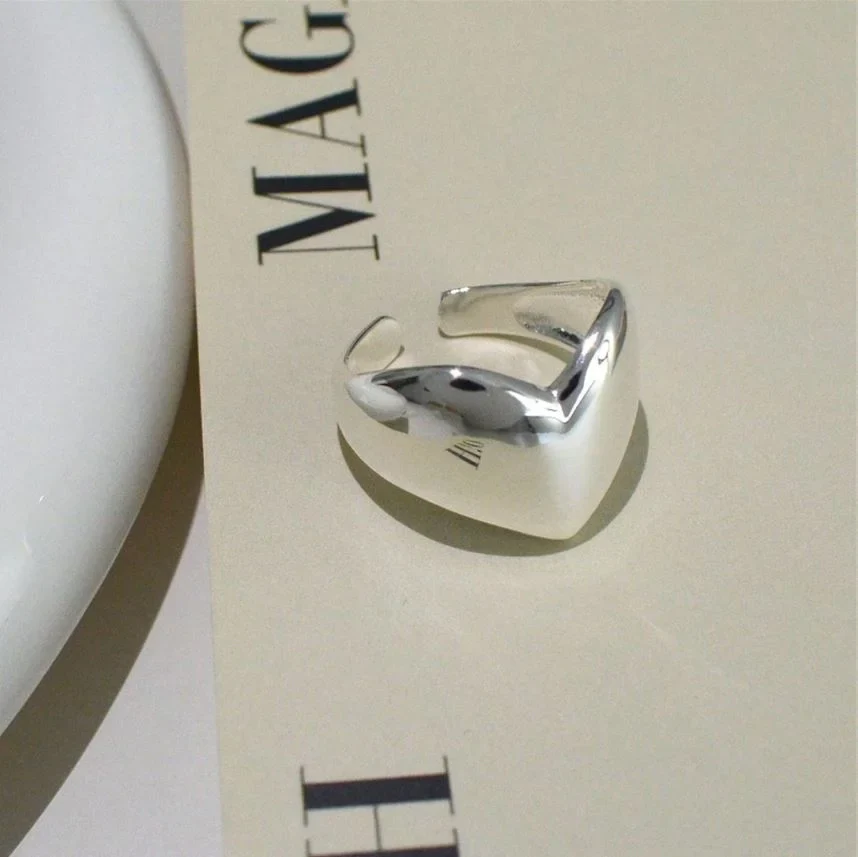 Bague Japonaise Cœur Originale en Argent - Image 2
