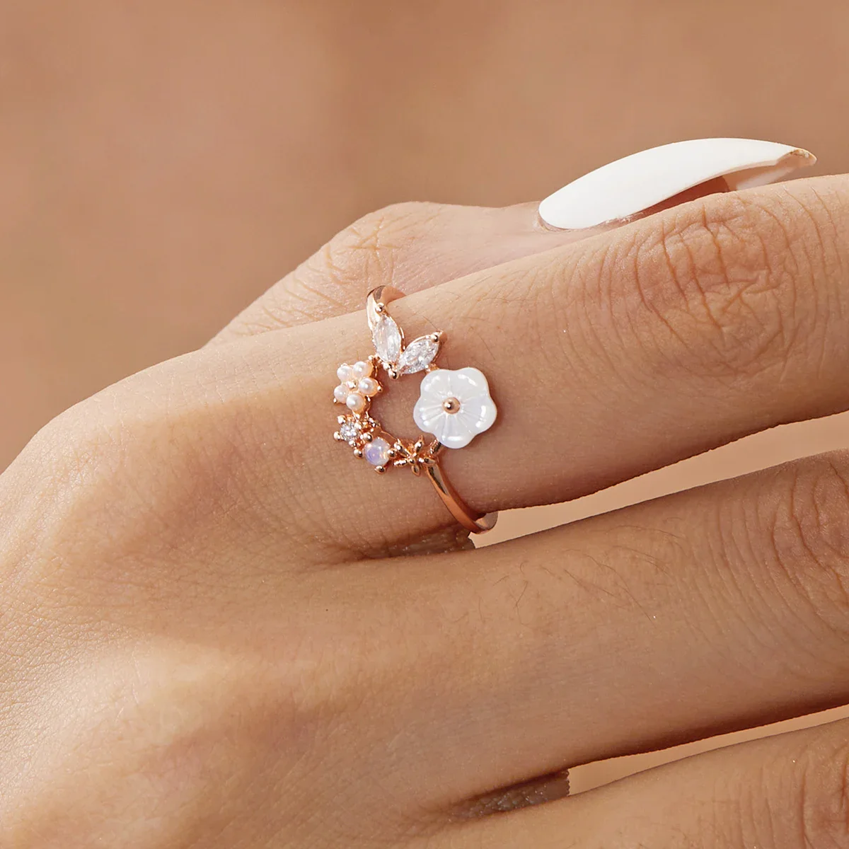 Bague Japonaise Fleur de cristal - Image 4