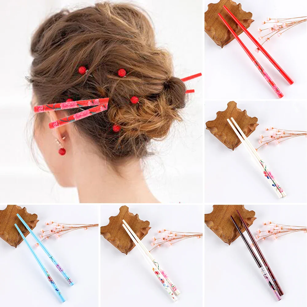 Baguette cheveux japonaise en bois naturel - Image 3