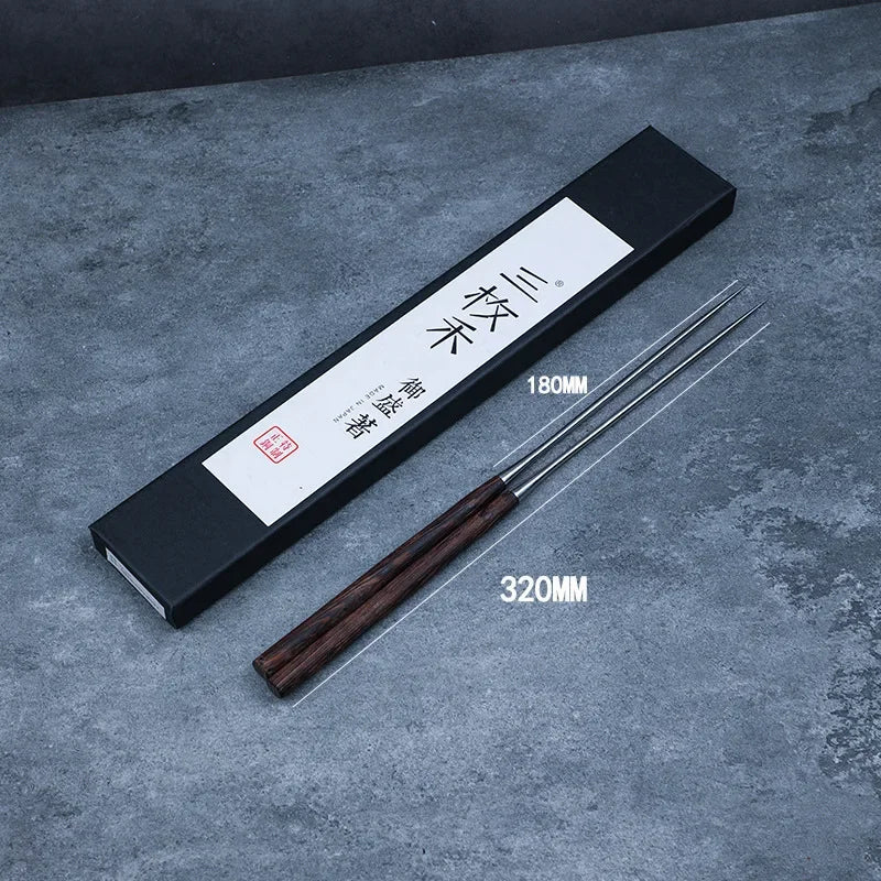 Baguette Japonaise Design en Métal et en Bois - Image 3