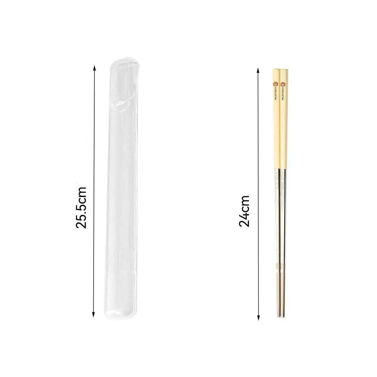 Baguette Japonaise en Inox avec Etui - Image 2