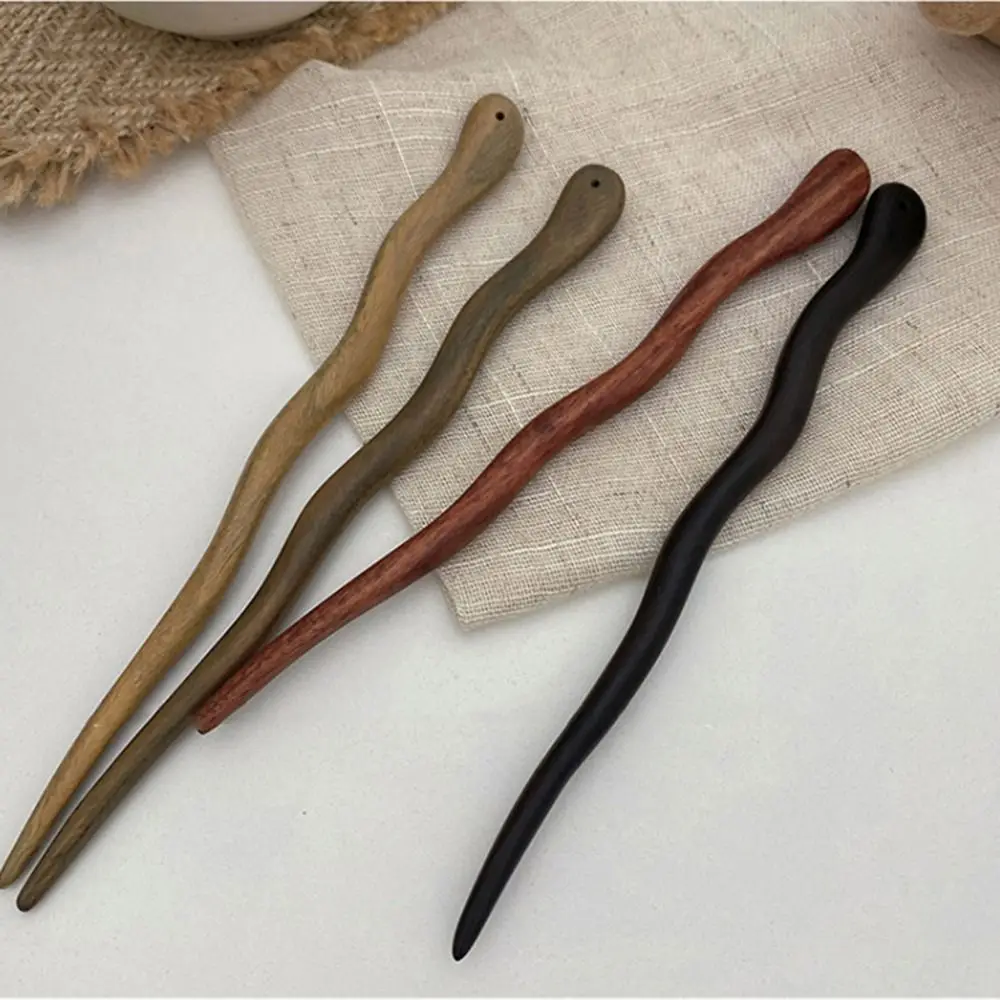 Bâton à cheveux japonais en bois vintage - Image 2