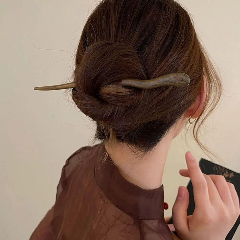 Bâton à cheveux japonais en bois vintage - Image 6
