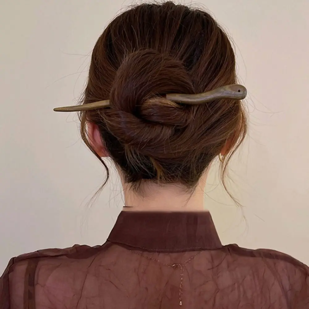 Bâton à cheveux japonais en bois vintage - Image 7