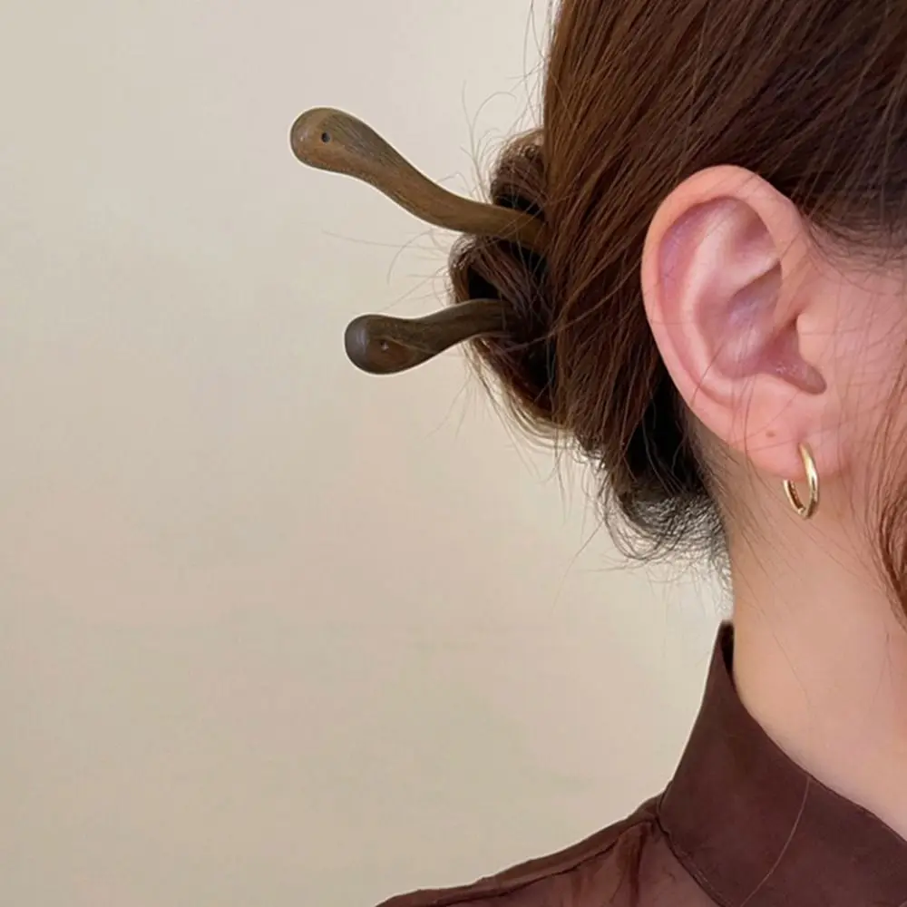 Bâton à cheveux japonais en bois vintage - Image 8