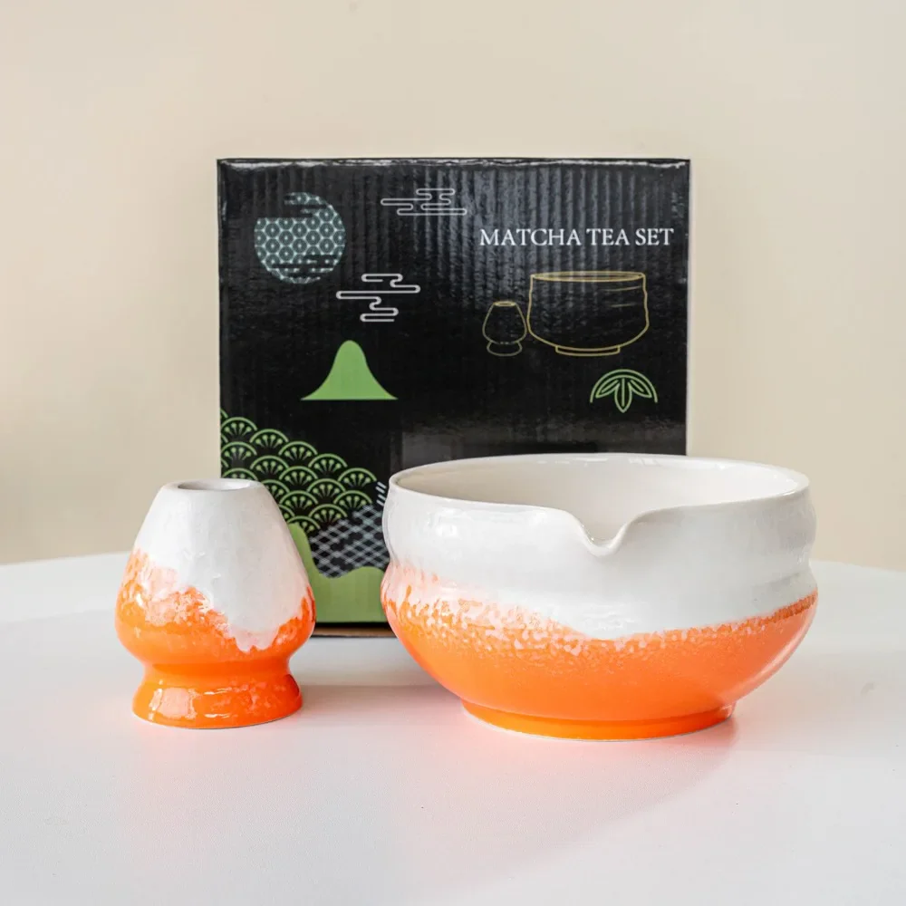 Bol et Support Fouet à Matcha en Céramique