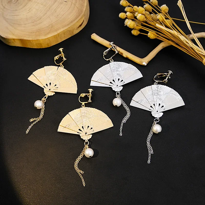 Boucle d'Oreille Japonaise Éventail
