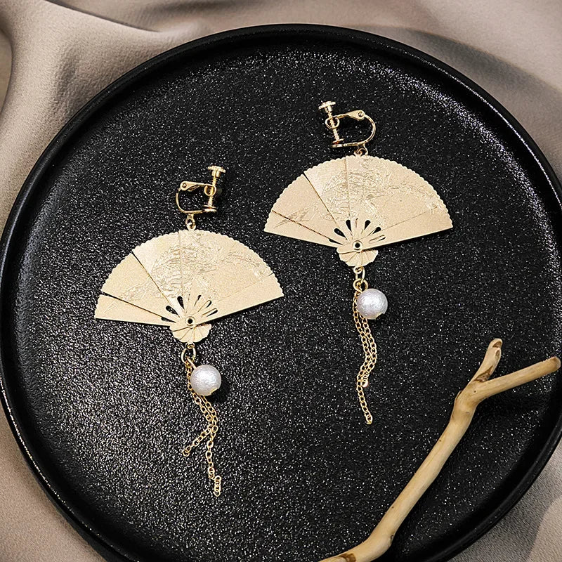 Boucle d'Oreille Japonaise Éventail - Image 2