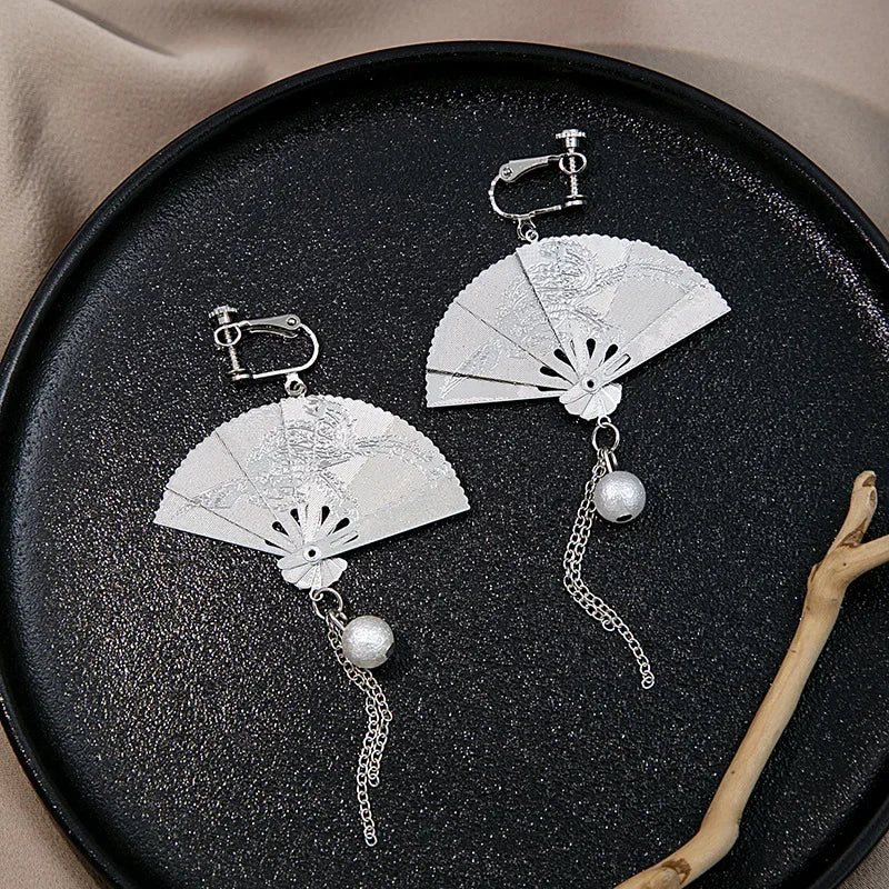 Boucle d'Oreille Japonaise Éventail - Image 3