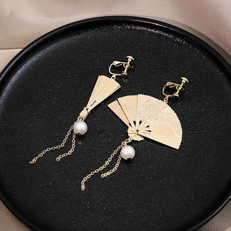 Boucle d'Oreille Japonaise Éventail - Image 4