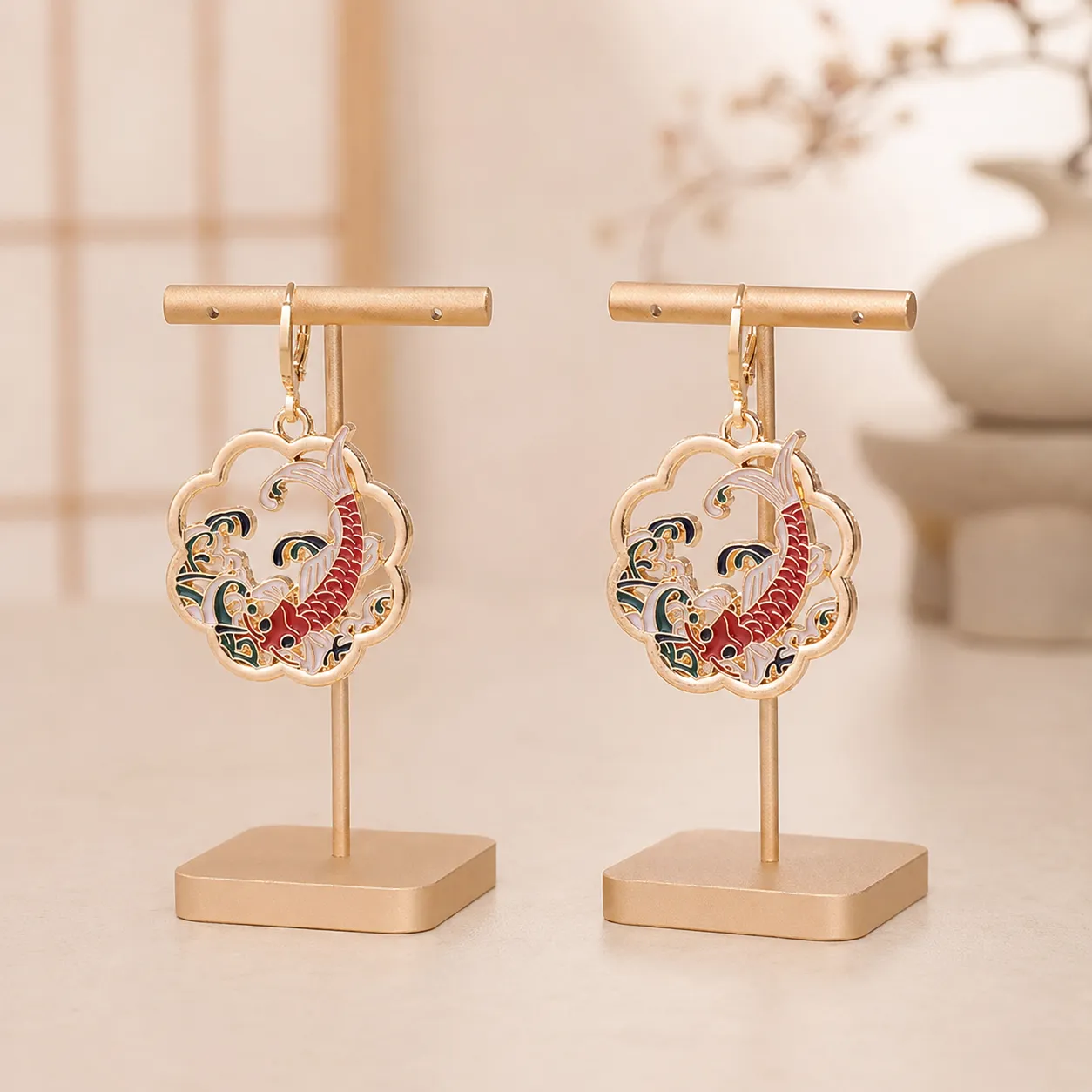 Boucle d'Oreille Japonaise Femme - Image 2