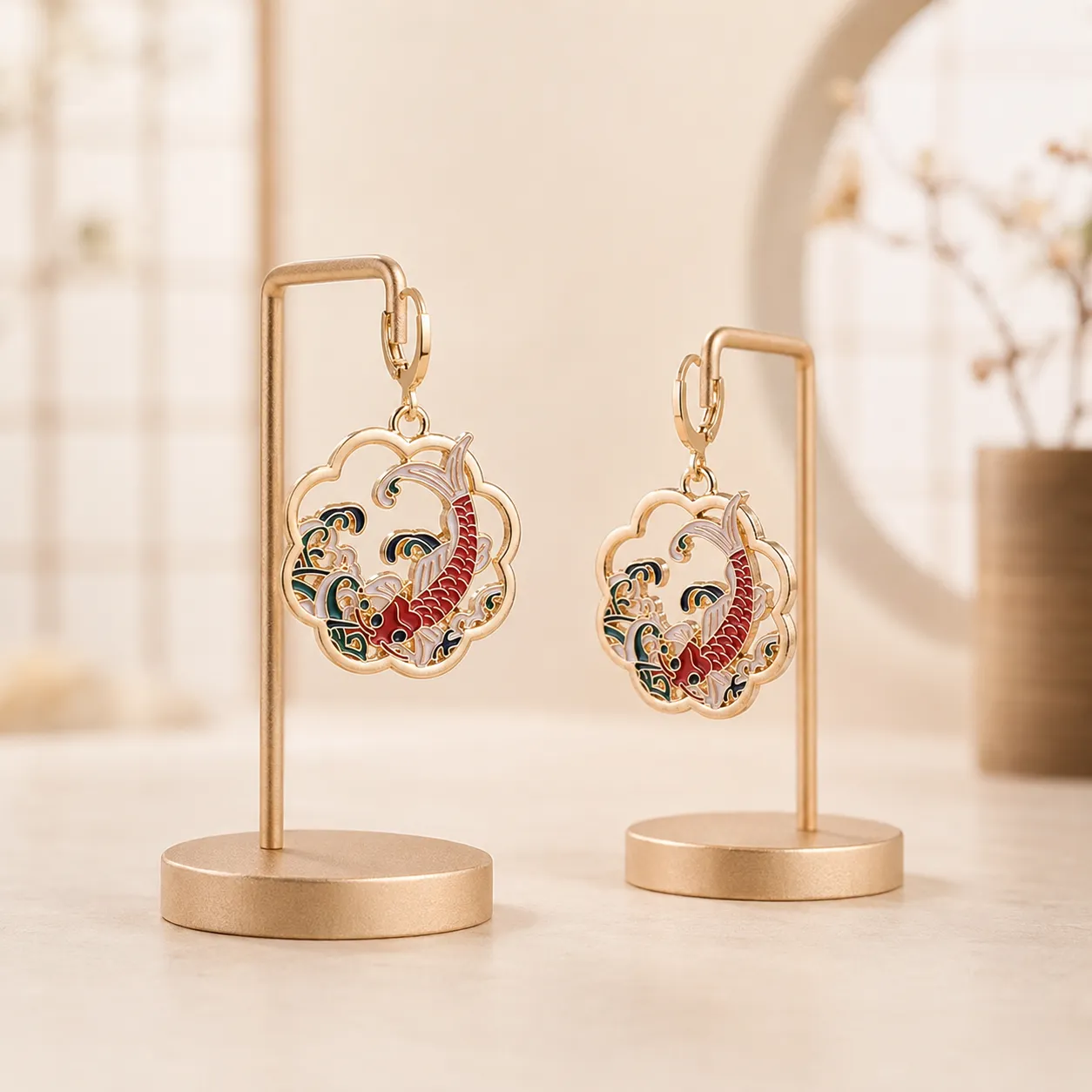Boucle d'Oreille Japonaise Femme - Image 3
