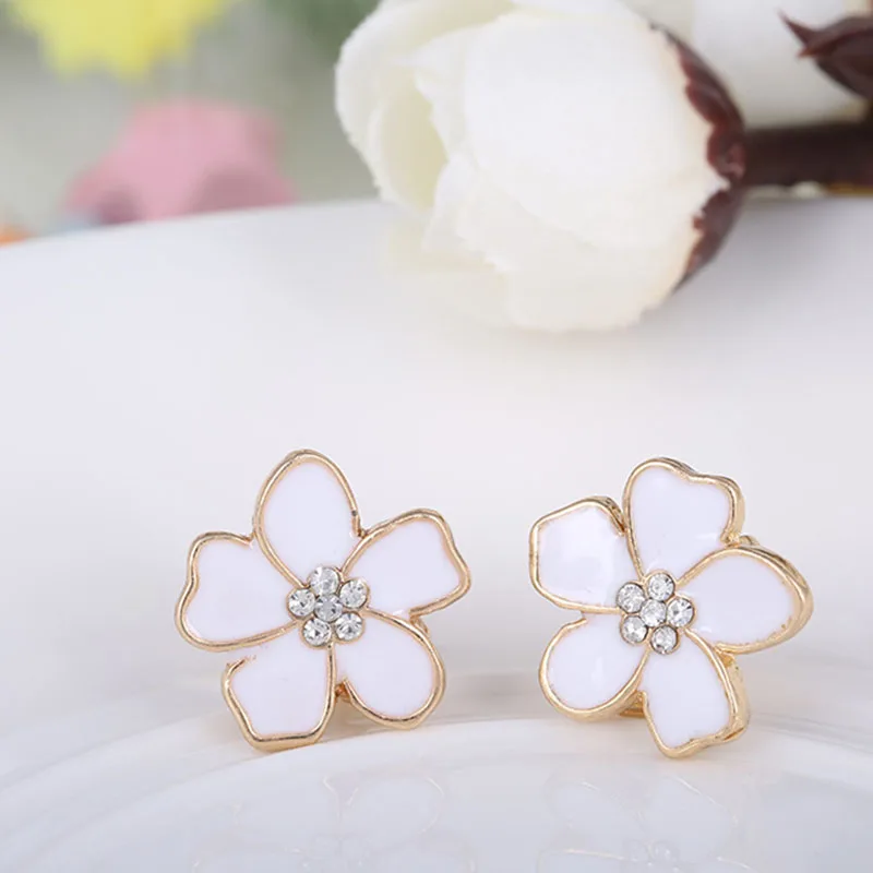 Boucle d'Oreille Japonaise fleur sans piercing - Image 10