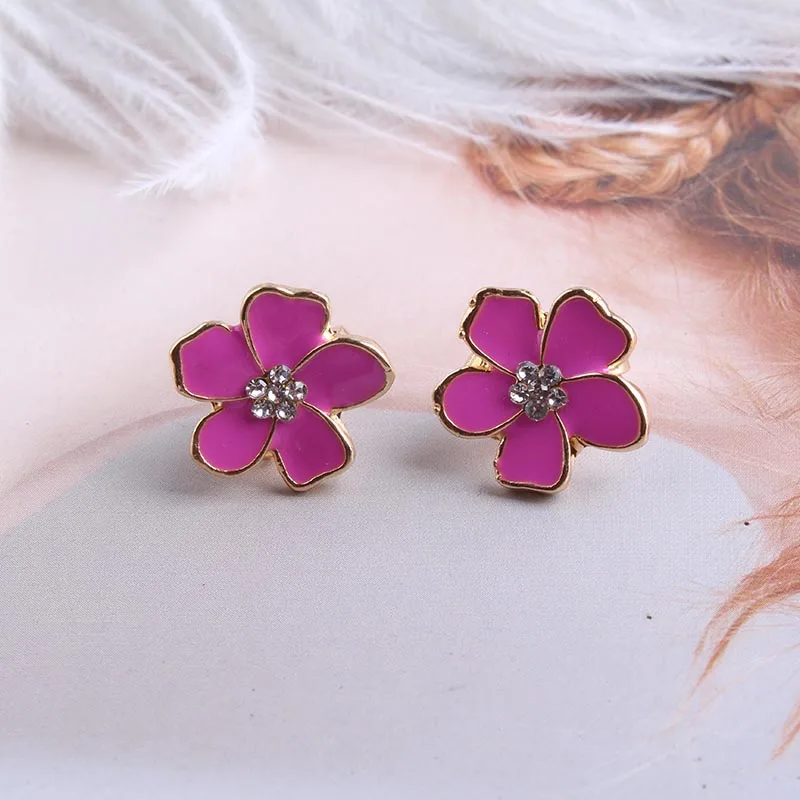 Boucle d'Oreille Japonaise fleur sans piercing - Image 8