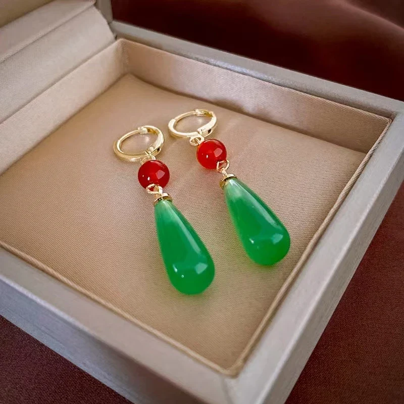 Boucles d'oreilles japonaise Jade - Image 3