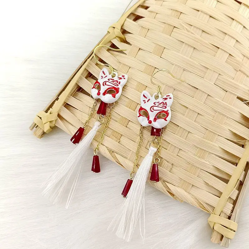 Boucles d'oreilles japonais Masque de Renard - Image 7
