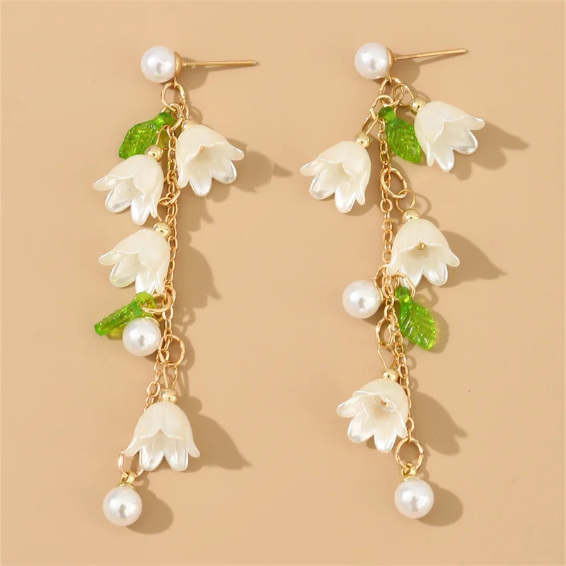 Boucles d'oreilles japonaises Fleur de muguet - Image 12