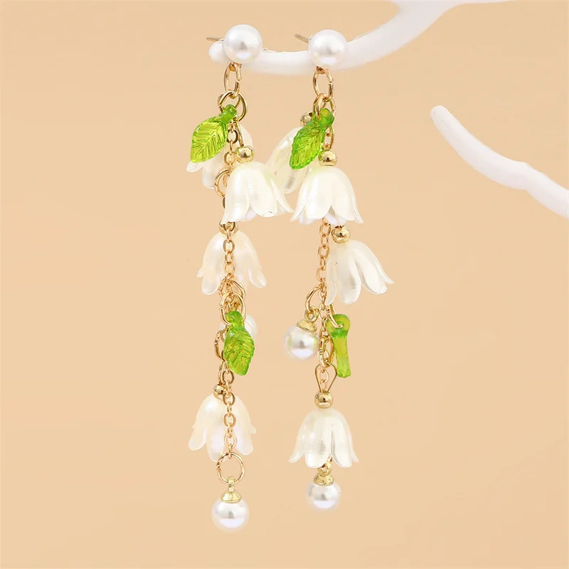 Boucles d'oreilles japonaises Fleur de muguet - Image 13