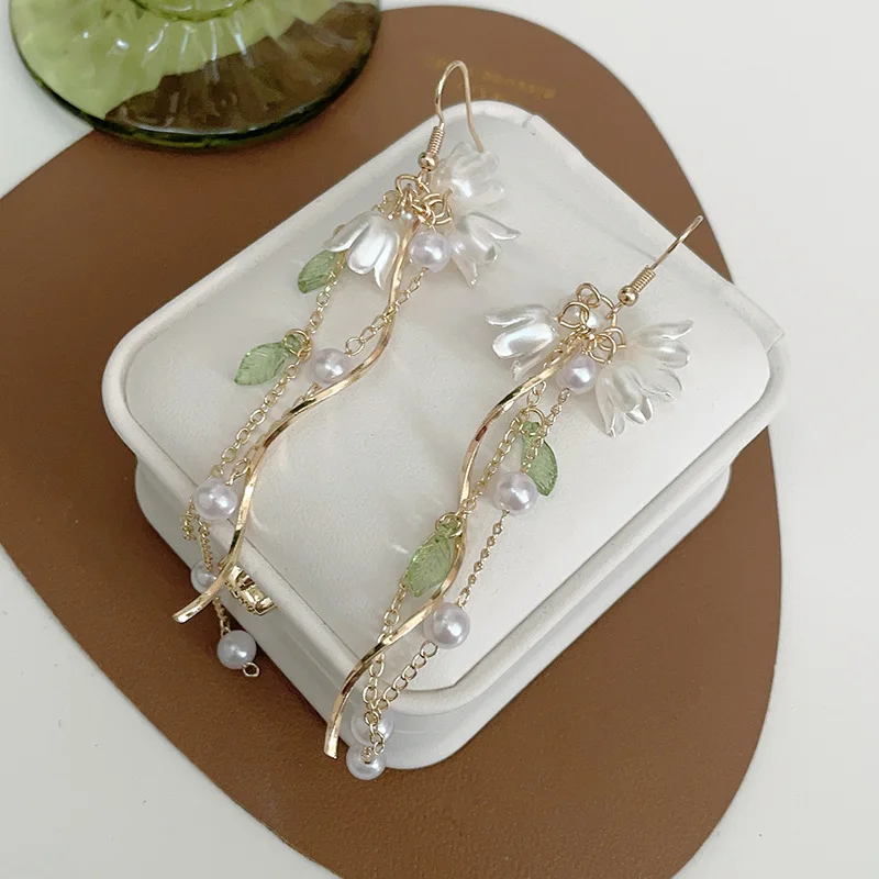 Boucles d'oreilles japonaises Fleur de muguet - Image 14