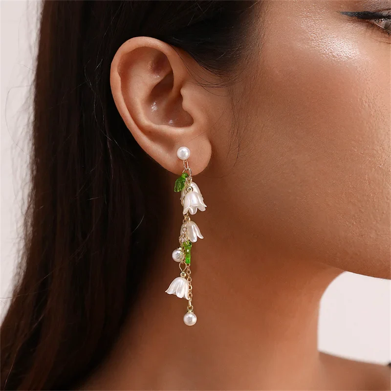 Boucles d'oreilles japonaises Fleur de muguet - Image 16