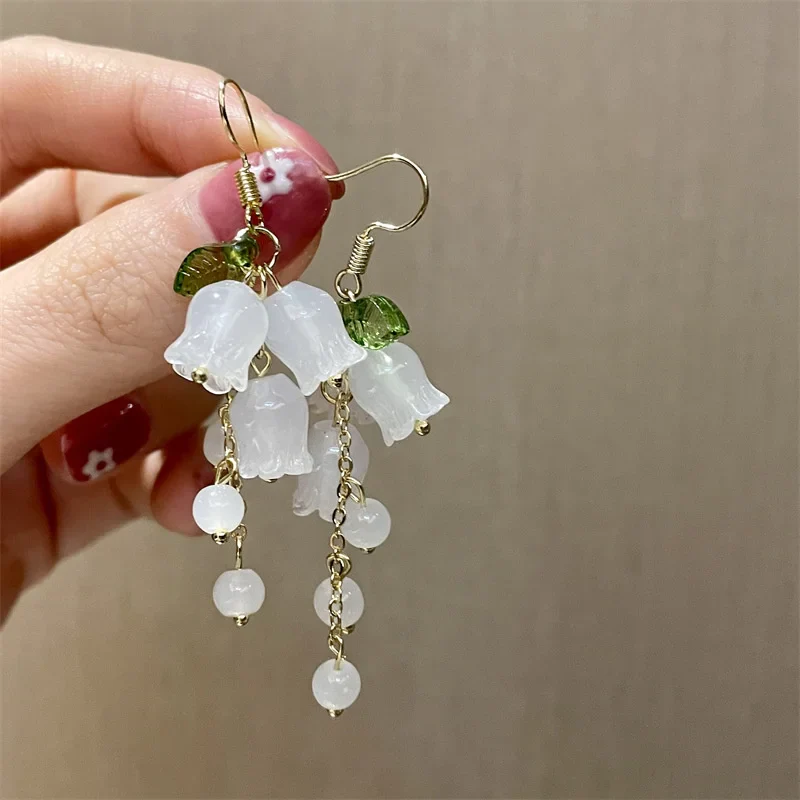 Boucles d'oreilles japonaises Fleur de muguet - Image 9