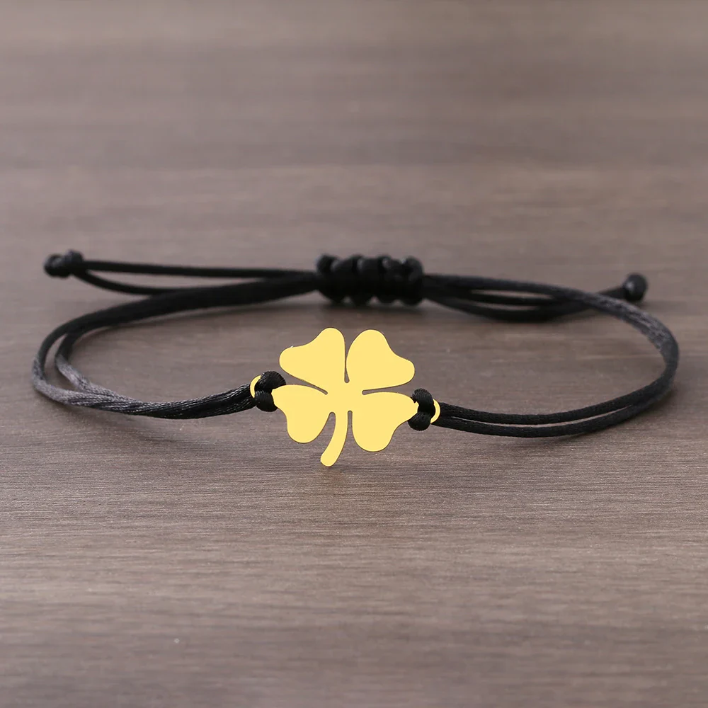Bracelet japonais à breloque trèfle - Image 5