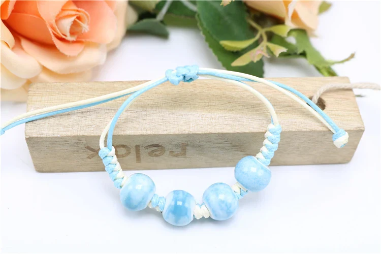 Bracelet Japonais en perles Larimar - Image 5