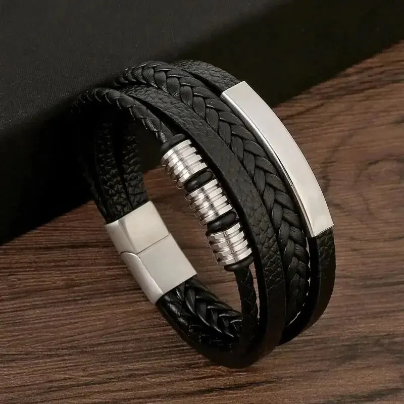 Bracelet Japonais multicouche en cuir - Image 4