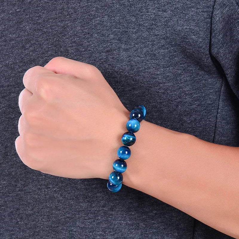 Bracelet Japonais œil de tigre bleu - Image 3