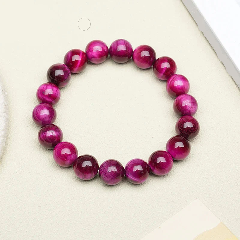 Bracelet Japonais œil de tigre rose - Image 9