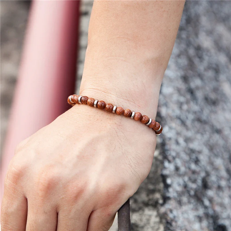 Bracelet Japonais perlé de pierre naturelle - Image 4