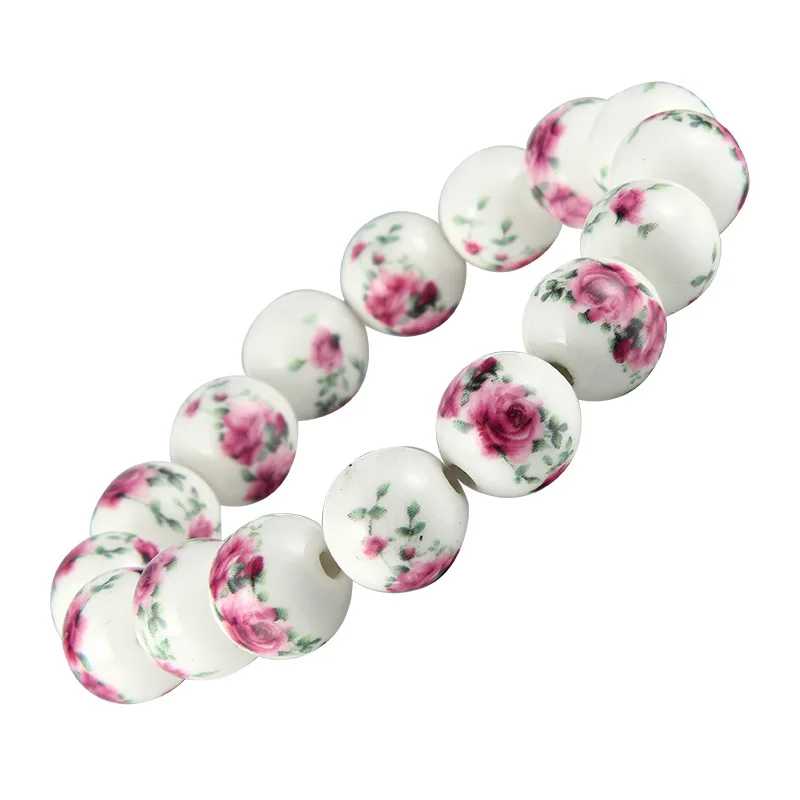 Bracelet Japonais Perles Céramique à fleur - Image 3