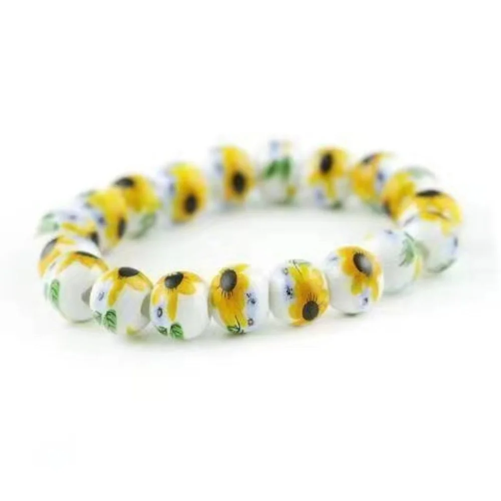 Bracelet Japonais Perles Céramique à fleur - Image 8