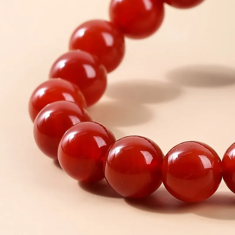 Bracelet japonais perles cornaline rouge - Image 3