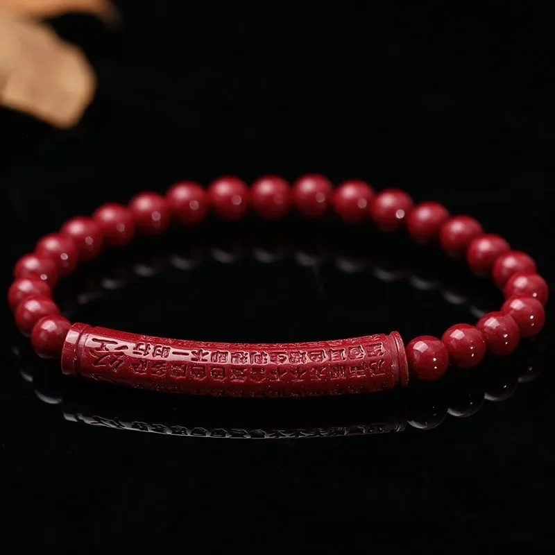 Bracelet Japonais perles de cinabre - Image 2