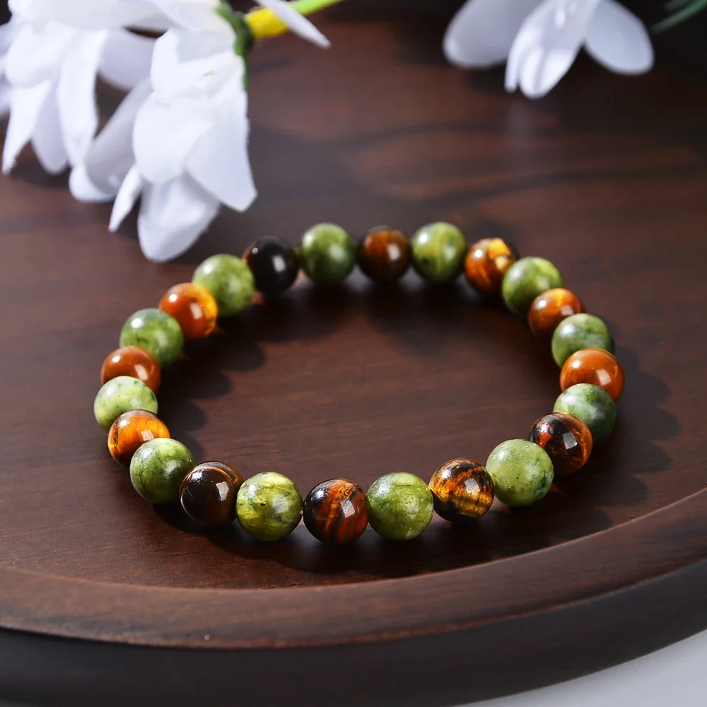 Bracelet Japonais perles d'opale vertes - Image 2