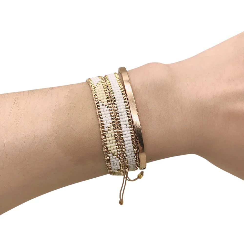 Bracelet Miyuki Tila tissés Pastel - Image 8
