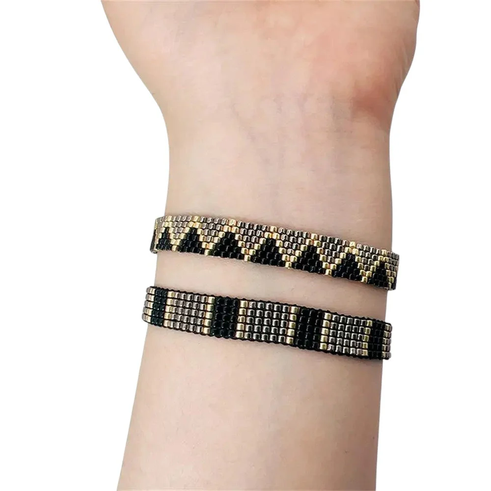 Bracelet Miyuki Tissé Dégradé en inox - Image 2