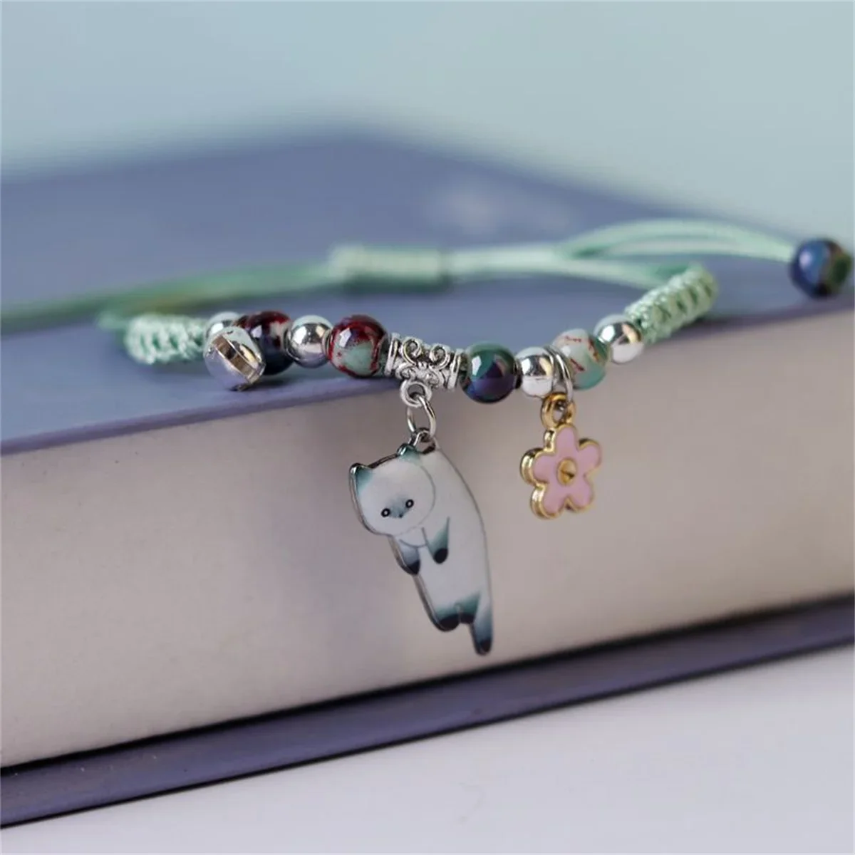 Bracelet tressé japonais chat - Image 3