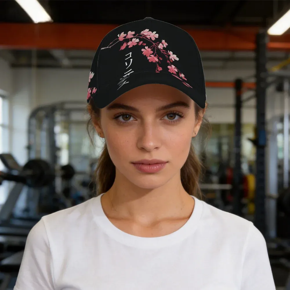 Casquette Japonaise à Imprimé Fleurs de Cerisier - Image 3