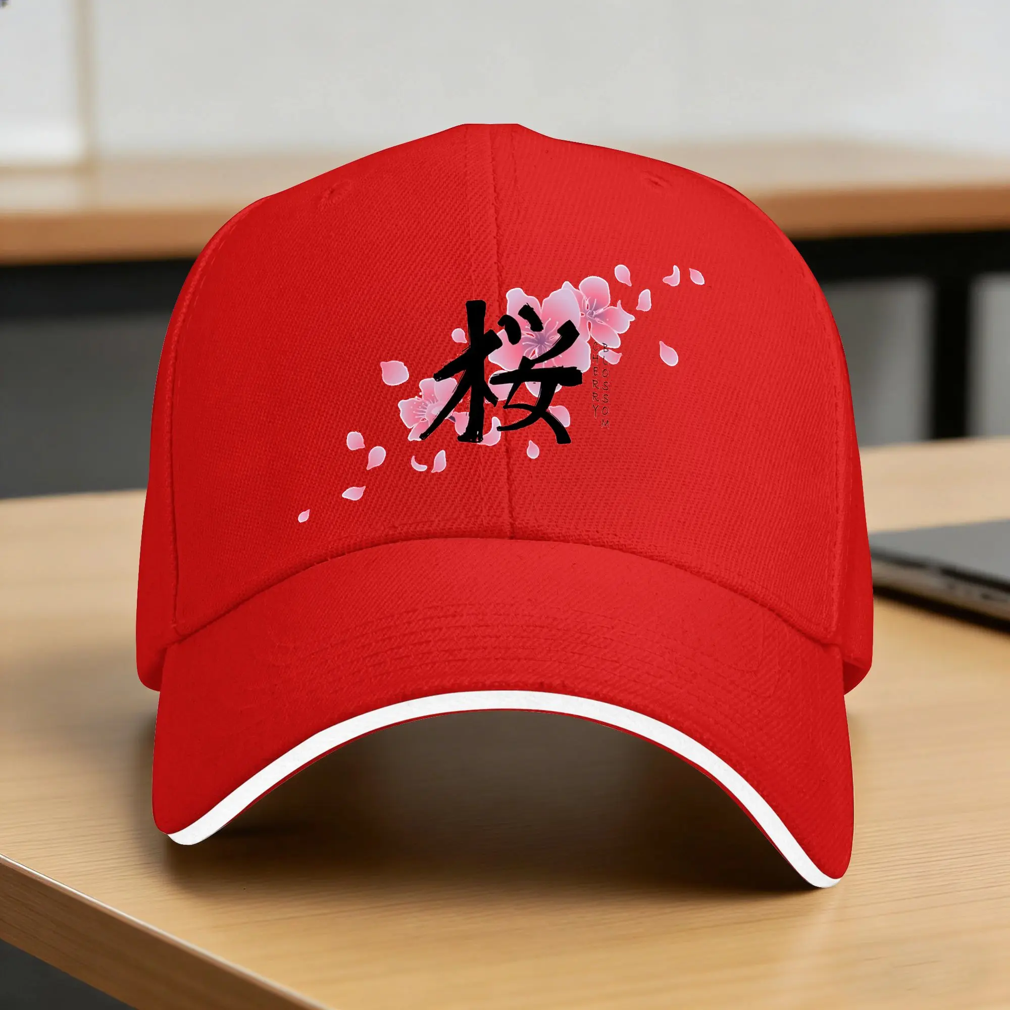 Casquette Japonaise Design Fleurs de Cerisier - Image 4
