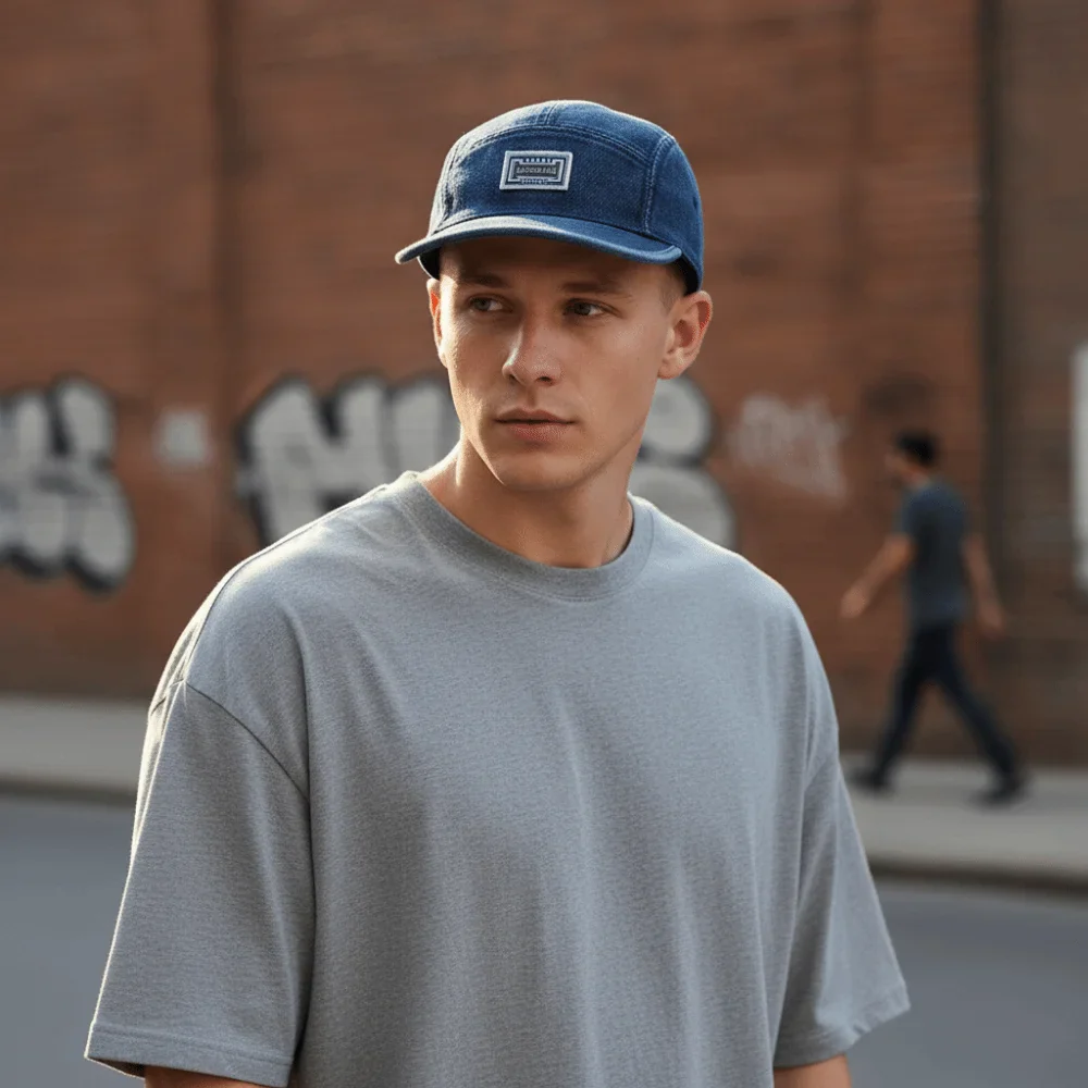 Casquette Japonaise en Denim Vintage - Image 3